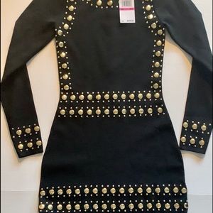 Michael Kors bodycon gold medallion dress- 2018